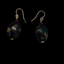 Load image into Gallery viewer, Natural Poppy Ocean Jasper 14K Gold Filled Earrings | Pink, Black | 1 1/2&quot; Long|
