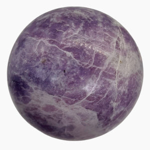 Lepidolite 209g Round Collector's Sphere | 2" | Purple White | 1 Sphere |