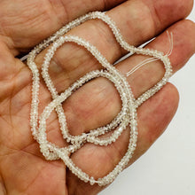 Load image into Gallery viewer, 40cts of Faceted White Sapphire 16 inches Bead Strand | 2.75x2-2x1mm | 103294
