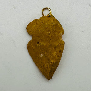 Sandstone Carved Arrowhead Pendant | 1 3/4" Long | Red, Tan | 1 Pendant |