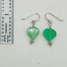 Load image into Gallery viewer, Chrysoprase Hearts Sterling Silver Earrings, Delightful | 1&quot; Long |
