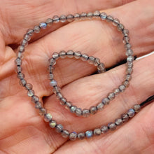 Load image into Gallery viewer, Fiery Labradorite2.5- 2.75mm Round Bead 7 inch Strand 9634HS
