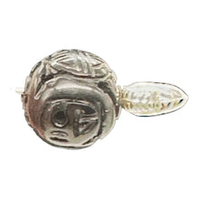 Load image into Gallery viewer, Dragon Long Life Carved Onyx Round Pendant Bead | 12mm | Black | 1 Bead |
