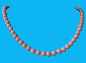 Sweet Pink Rhodochrosite 6mm Bead 8" Strand