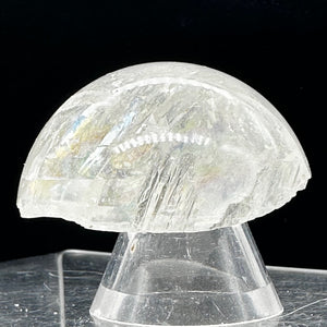 Optical Calcite Iceland Spar 82g Unique Specimen1/2 Sphere | 47x24mm | Clear |