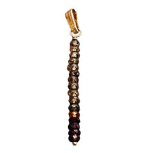 Load image into Gallery viewer, Sapphire Faceted Rondelle 14K Gold Filled Pendant|Red Orange Green| 1 1/2&quot; Long|
