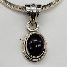 Load image into Gallery viewer, Garnet Sterling Silver Drop Pendant | 3/4&quot; Long | Red | 1 Pendant |
