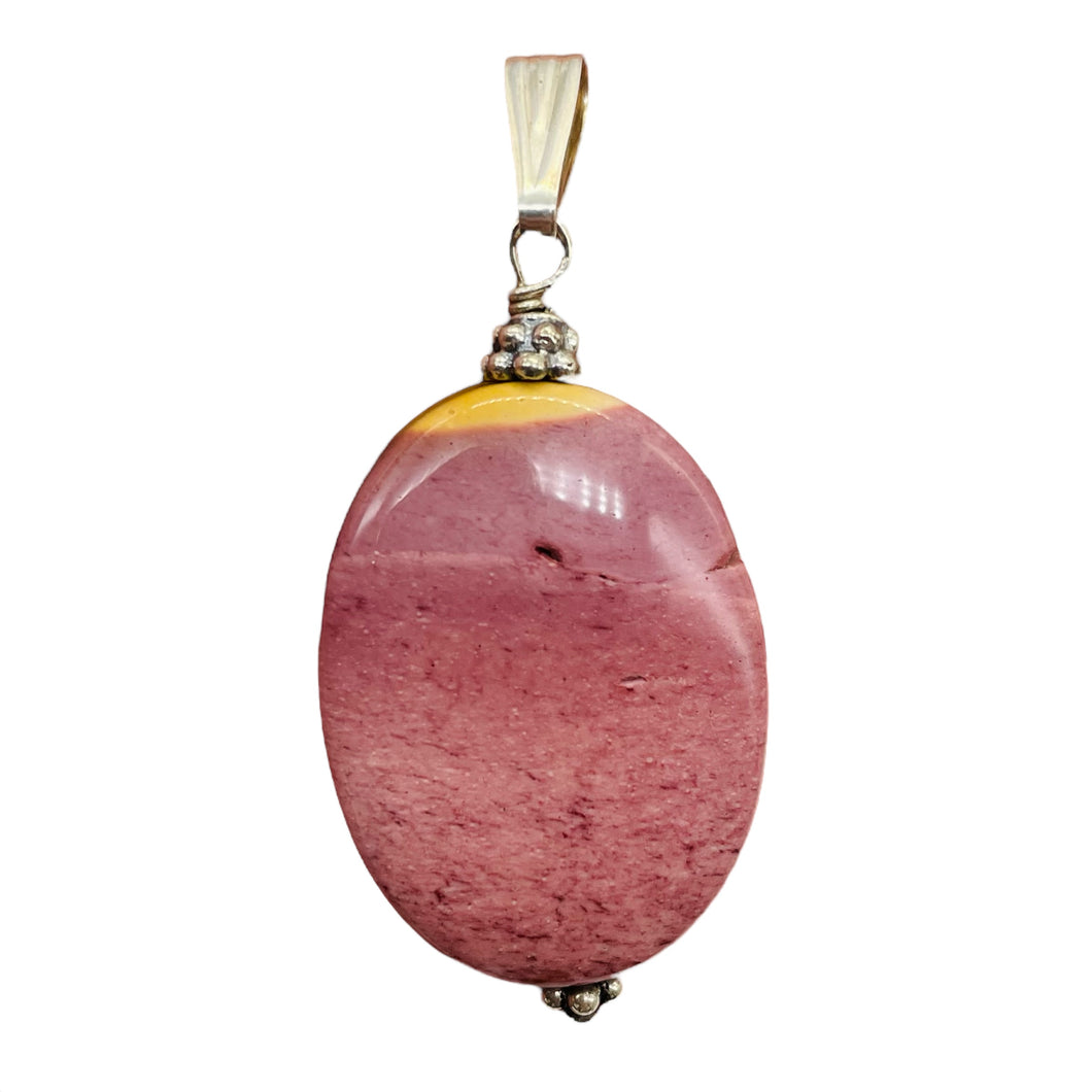 Mookaite Sterling Silver Oval Pendant | 1 1/2