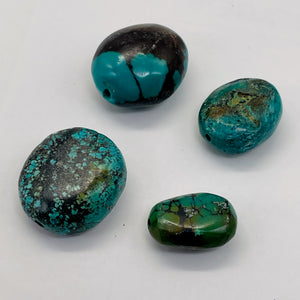 Turquoise Natural Nugget Beads | 21x19x9 to 17x12x8 | Blue | 4 Beads |
