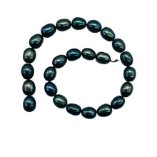 Load image into Gallery viewer, Fresh Water Perfect Pearls Half Strand | 8x6mm | Midnight Ocean Blue| 25 Pearls|
