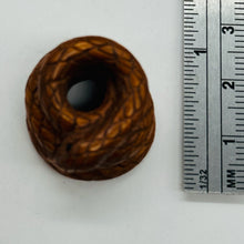 Load image into Gallery viewer, Year of the Snake 2025 Coiled Boxwood Bead | 1 Netsuke | | 17x22x23mm | Brown
