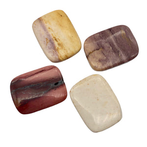 Australian Mookaite 4 Rounded 20x15x5mm Rectangle Beads