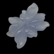Load image into Gallery viewer, Chalcedony 28ct Hand Carved Flower Pendant Bead | 36x24x5mm | Blue | 1 Flower |
