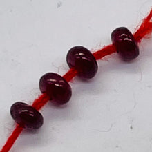 Load image into Gallery viewer, 4 AAA+ Natural Ruby 3x2-1.5mm Smooth Roundel Beads | Red | ~0.55 cts |
