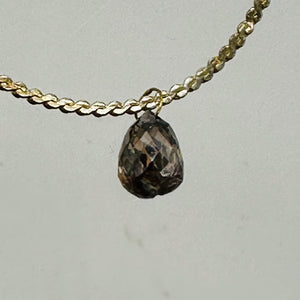 1 Champagne 1.32cts Diamond Briolette 18K Pendant 10359I
