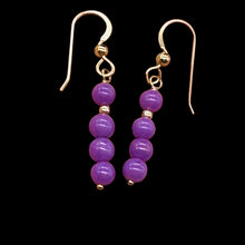 Load image into Gallery viewer, Phosphosiderite Dangle 14K Gold Filled Earrings | 1 1/2&quot; long | Lavender |
