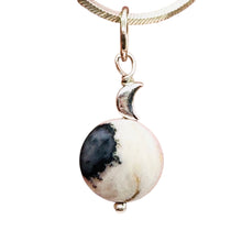 Load image into Gallery viewer, Pink Peruvian Opal Matte Finish Drop Pendant | Pink, Black | 1 1/4&quot; Long |
