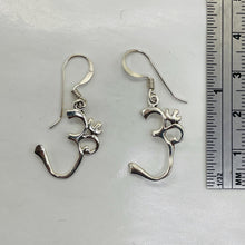 Load image into Gallery viewer, Om Symbol Sterling Silver Earrings | 1 1/4&quot; Long | Silver | 1 Pair |
