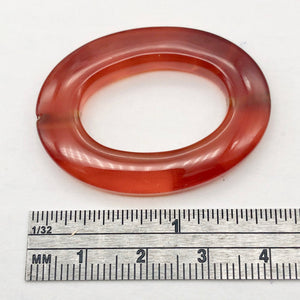 So Hot! 1 Carnelian Agate Oval Picture Frame Bead 8940