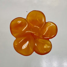 Load image into Gallery viewer, Plumeria! Carved Carnelian Hawaiian Flower Bead | Orange | 25x6mm | 1 Bead |
