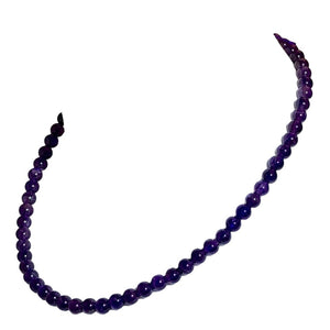 Deep Royal Natural 8mm Amethyst Round Bead Strand 110649