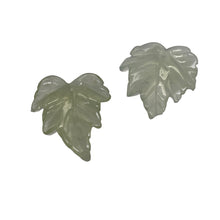 Load image into Gallery viewer, Serpentine New Jade Leaf Beads | 26x24x3 to 27x27x4mm|Clear Pale Green| 2 Beads|
