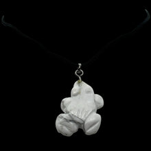 Load image into Gallery viewer, Howlite Stone Frog Pendant Necklace | 1 1/4&quot; Long | White | 1 Pendant |
