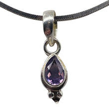 Load image into Gallery viewer, Amethyst Sterling Silver Drop Pendant | 3/4&quot; Long | Purple | 1 Pendant |
