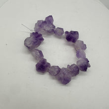 Load image into Gallery viewer, Amethyst Natural Crystals 8&quot; Strand | 29x27x15 to 18x17x12mm | Purple| 14 Beads|
