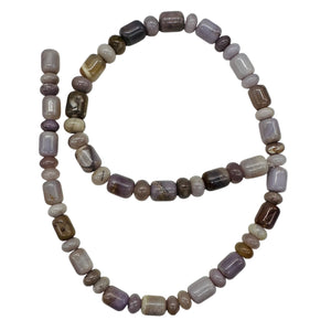 Natural Lavender Brazilian Agate Bead 8 inch Strand 9722HS