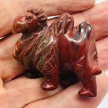 Load image into Gallery viewer, Hand Carved Red Camel Stone Animal Statue Collectible Gift | 41x38x17mm | Red
