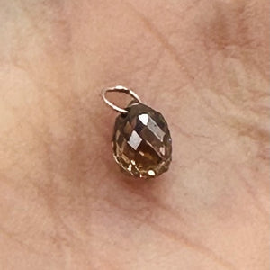 0.53cts Champagne Diamond Brio & 18K White Pendant 9817F