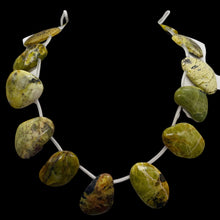 Load image into Gallery viewer, Natural Chartruese Turquoise Drop Bead Strand 103158F
