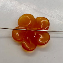 Load image into Gallery viewer, Plumeria! Carved Carnelian Hawaiian Flower Bead | Orange | 25x6mm | 1 Bead |
