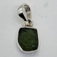 Load image into Gallery viewer, Moldavite 8.54ct Sterling Silver Oval Pendant | 3/4&quot; Long | Green | 1 Pendant |
