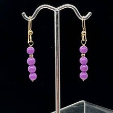 Load image into Gallery viewer, Phosphosiderite Dangle 14K Gold Filled Earrings | 1 1/2&quot; long | Lavender |
