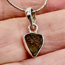 Load image into Gallery viewer, Moldavite 8.88ct Sterling Silver Heart Pendant | 3/4&quot; Long | Green | 1 Pendant |
