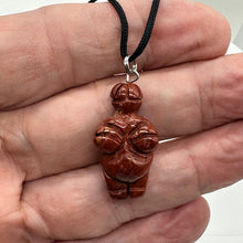 Load image into Gallery viewer, Brecciated Jasper Stone Goddess Pendant Necklace | 3/4&#39; Long | Red | 1 Pendant |
