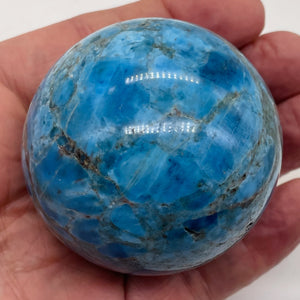 Apatite 366g Meditation Sphere | 2.44" | 61mm | Blue, White | 1 Display Specimen