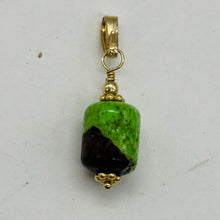 Load image into Gallery viewer, Gaspeite AAA 14K Gold Filled Pendant | 3/4&quot; Long | Green, Brown |
