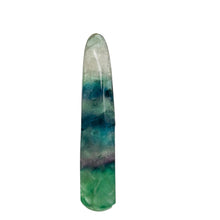 Load image into Gallery viewer, Fluorite Massage Crystal with Round Smooth End | 4x3/4"| Green, clear | 1 Wand |
