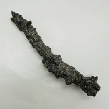 Load image into Gallery viewer, Silver Gray Fulgurite Lightning-Fused Hollow Tube Specimen 5 Inch
