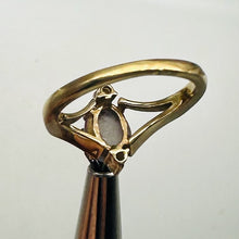 Load image into Gallery viewer, Star Sapphire Oval Cut and Diamonds 14K Gold Ring | Size 3.5 | Blue | 1 Ring |
