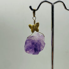 Load image into Gallery viewer, Amethyst Natural Crystal 14K Gold Filled Pendant | 1 1/2&quot; Long | Purple |
