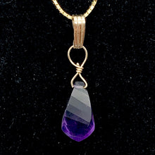 Load image into Gallery viewer, AAA Amethyst Faceted Twist Briolette Pendant | 12.5x8mm, 1&quot; Long | Purple
