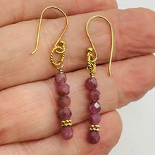 Load image into Gallery viewer, Glam Natural Sapphire and 22K Vermeil Earrings 306618E
