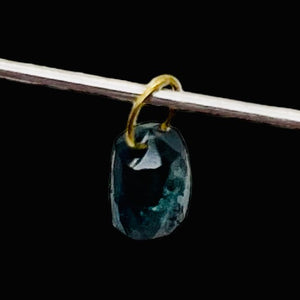 Diamond 14K .33ct Briolette Pendant| 4x3x2mm | Blue | 1 Pendant Bead