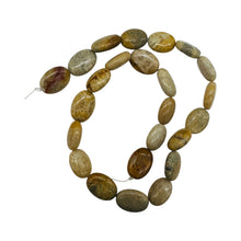 Load image into Gallery viewer, Fossilized Coral Oval Focal Bead Strand 108970
