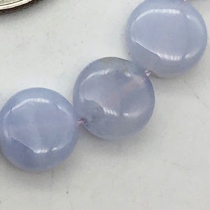 AAA Blue Chalcedony 8x3 Coin Bead Strand