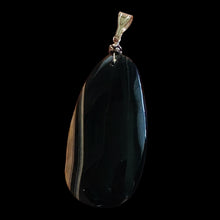 Load image into Gallery viewer, Sardonyx Large Designer Teardrop Sterling Silver Pendant | 3&quot; Long| Black.White|
